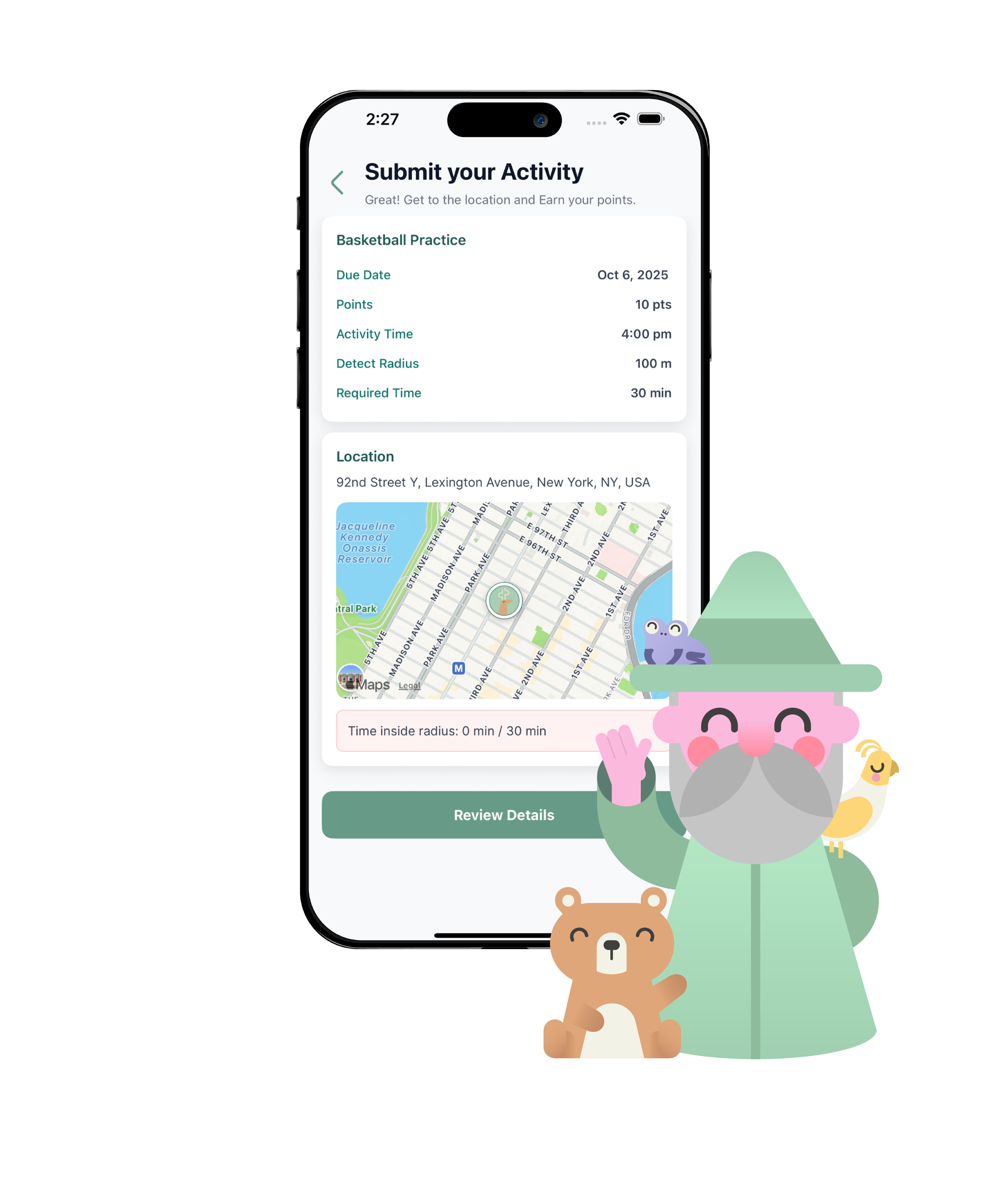 App screen: Focus Mode that Makes Effort Visible